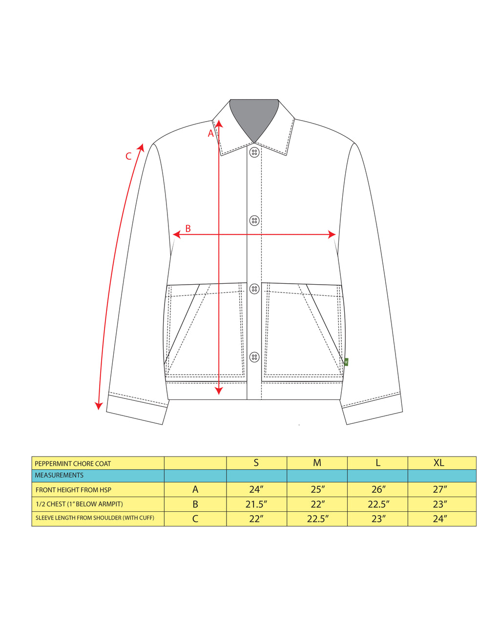 PEPPERMINT CHORE COAT