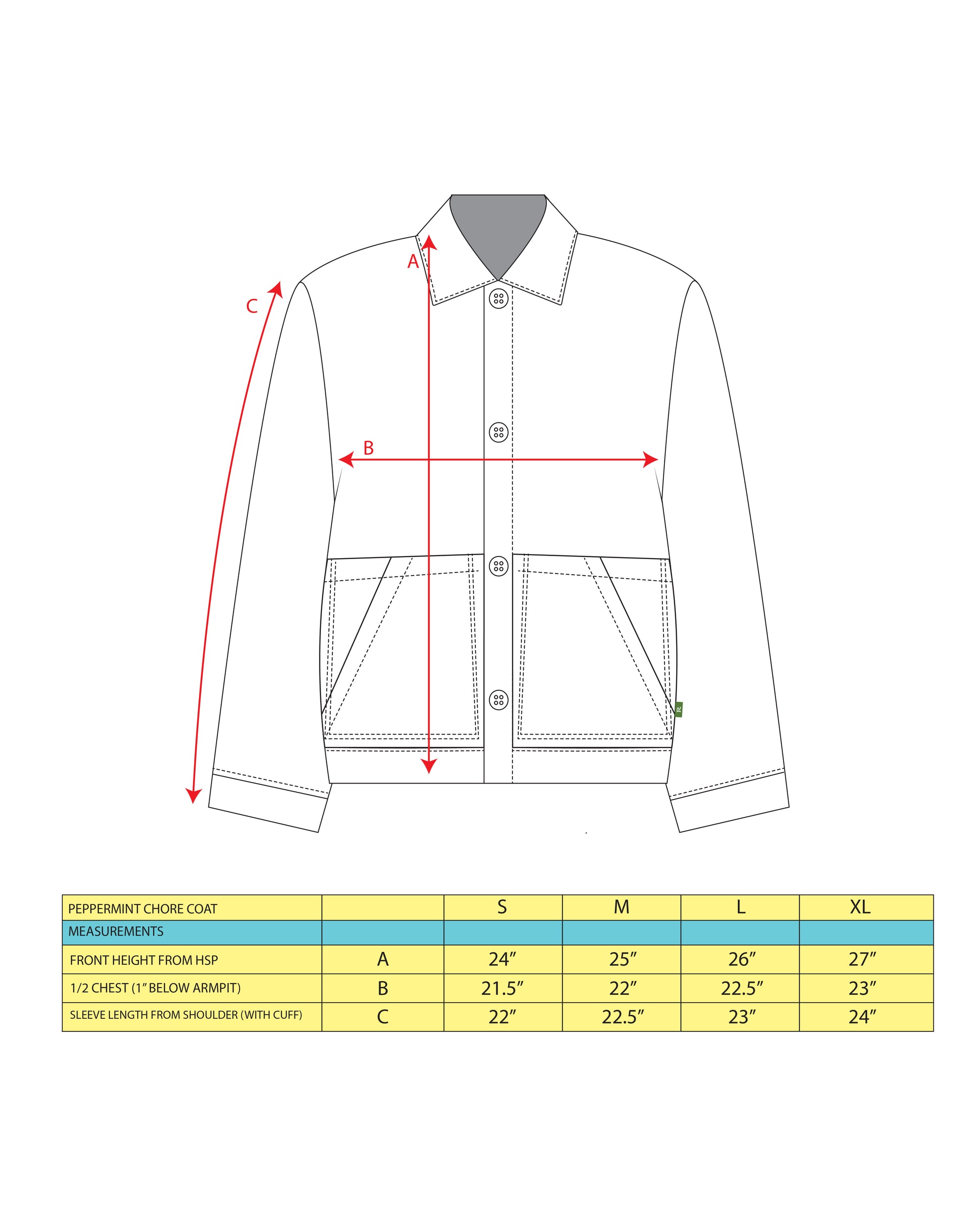 PEPPERMINT CHORE COAT